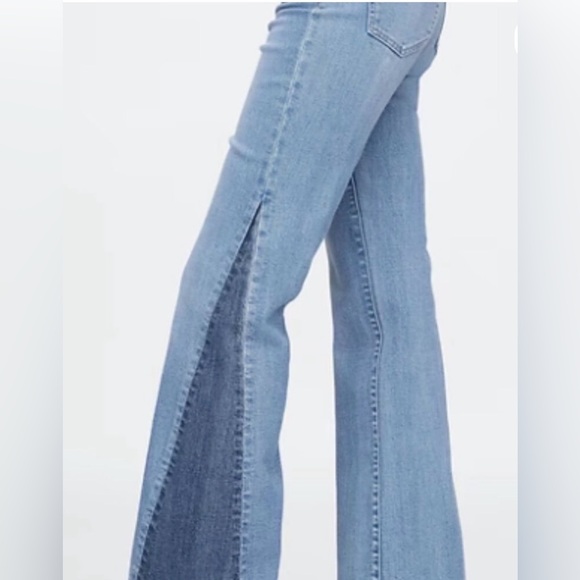 GAP Denim - Gap High Rise Patched 70s Flare Raw Hem Jeans Woman’s 24/00P